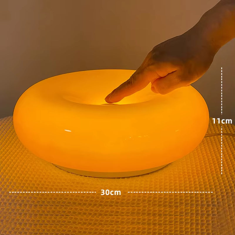 Atmosphere Light Glass Table Lamp Orange Wall Lamp Bauhaus Wall Light Retro Donut Wall Lamp for Living Room Bedroom Bedside Lamp