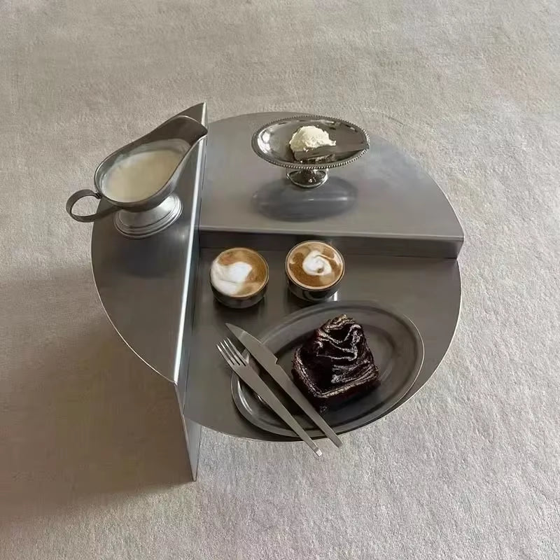 Living Room Light Luxury Stainless Steel Coffee Table Nordic Decoration Home Coffee Table Furniture Creative round Tables